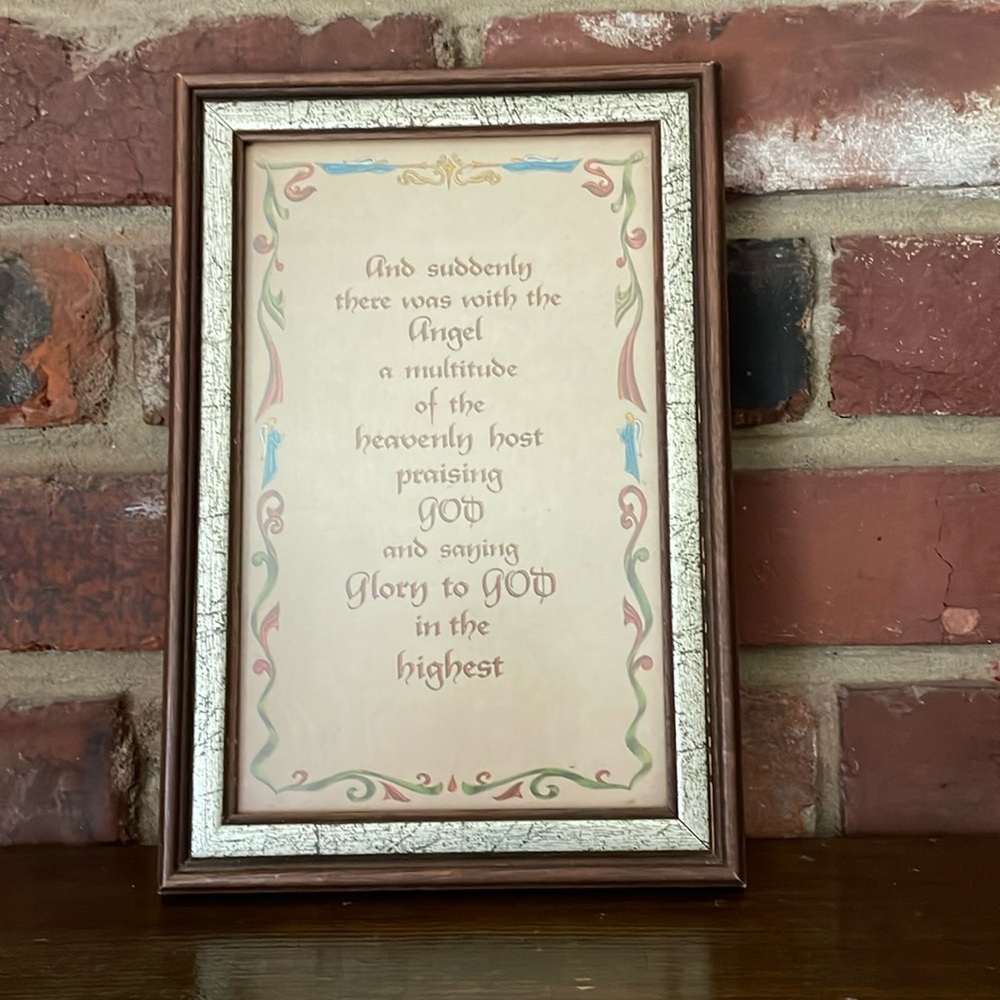 Vintage Bible script art